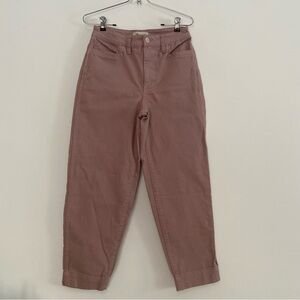 Madewell Canvas Mom’s Pants Dusty Rose 25 Cotton